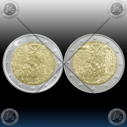 2 x 2 EVRO NEMČIJA + FRANCIJA 2019 "BERLINSKI ZID" UNC